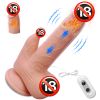 Thrusting Dildo Vibrator, Big Dildo Realistic Vibrators with 7 Thrusting Vibrating Heating Licking Modes, Silicone Dildos for Couple Women