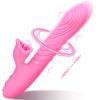 Thrusting Dildo Vibrator for Women, Tongue Vibrator with Thrust Modes, Clitoral Licking G Spot Vibrator for Couples Play