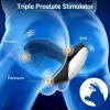 Remote Control Prostate Massager, Heating Dual Motor Vibrating Butt Plug for Men Women, Waterproof