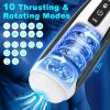 Male Masturbator with Mount, 10 Thrusting Rotating Modes Automatic Stroker Machine, Hands Free Penis Pleasure Sex Toy for Men