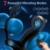 Vibrating Prostate Massager with Dual Cock Rings, Heated Anal Vibrator for Men with Remote, Male Vibrating Butt Plug