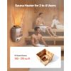 Sauna Heater, 4.5KW 240V Electric Sauna Stove, Dry Steam Bath Saunas Stove with Pre-Drilled Bracket, Fit 105 to 210 CU.FT Saunas Rooms
