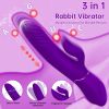 Thrusting Rabbit Vibrator for Women, 9 Vibration Dual Vibrator for G Spot and Clitoral Stimulation Sex Toy for Solo or Couple Use