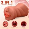 Pocket Pussy Stroker for Men, Realistic 3 in 1 Male Masturbator with Oral, Vagina, and Anal Sex Toys for Ultimate Pleasure