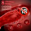 Monster Dildo G Spot Vibrator, 2.9in Thick Silicone Suction Dildo 8 Vibration Modes, Fantasy Huge Dildo for Women