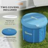 Cold Plunge Tub, Portable Ice Bath Cold Water Therapy Tub with Thermo Lid, for Athletes Recovery, Dark Blue