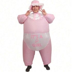 Perfect Valentine Gift Inflatable Costume For Adults With Pump Hilarious Blow Up Halloween Party Outfit, Group Costumes For Bachelorette Birthday (Option: IF girl pink)