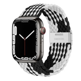 Nepfaivy Compatible With Apple Watch Band - 38mm 40mm 41mm 42mm 44mm 45mm 49mm Braided Stretchy Sport Band For Apple Watch Series SE 8 7 6 5 4 3 (Option: W13696020)