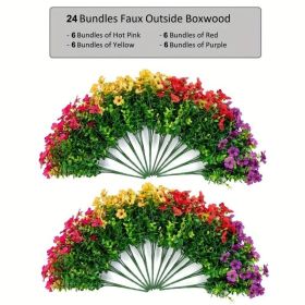 Christmas Decorations, 24 Bouquets Of Artificial Christmas Flowers, Realistic Plastic Flowers, Christmas Tree Ornaments, Maintenance-free Holiday (Option: 24pcs)