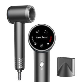 Hair Dryer, Professional Ionic Hair Dryer For Fast Drying, Low Noise And Quiet, Lightweight, 600 Mmillion Negative Lonic High-Speed Hair Blow Dry (Option: Gray)