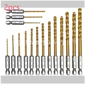 Wind Batch Hex Shank Twist Drill Bit Titanium Plated 6.35 Handle 10PC 13PC Set   High Speed Steel (Option: 32pcs)