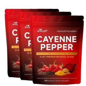 Chili Pepper Softgel Supplement To Support Leg Vein, Heart, And Vascular Health. Contains Vitamins C, D3, And K2, As Well As Extracts Of Grape Se (Option: 3 PCS)