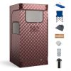 Portable Steam Sauna with 3L Steam Generator Remote Control Wood Foot Massager and Foldable Chair for Home