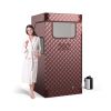 Portable Steam Sauna with 3L Steam Generator Remote Control Wood Foot Massager and Foldable Chair for Home