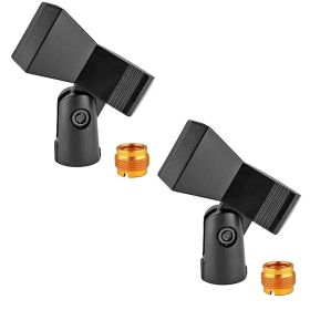 5 Core Microphone Clip Holder 2 Pieces With Screw Adapters 5/8 To 3/8 Inch (Option: MC042PCS)