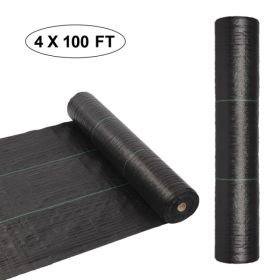 4x100ft Black Weeding Cloth Polyethylene Foldable (Option: Default)